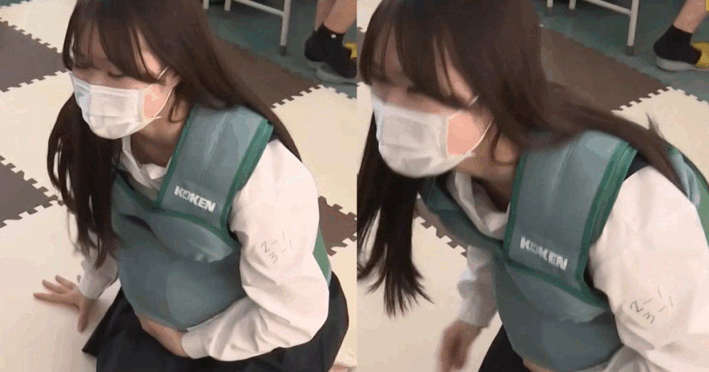 かわいいＪＫさんが一瞬だけシャツの奥まで映ってしまってました