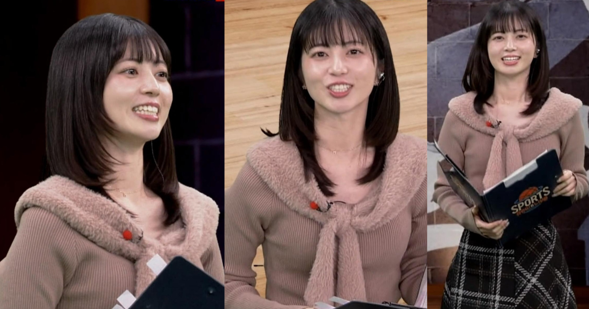 中根舞美アナが可愛くて最高！くっきりニットで笑顔が可愛すぎます！