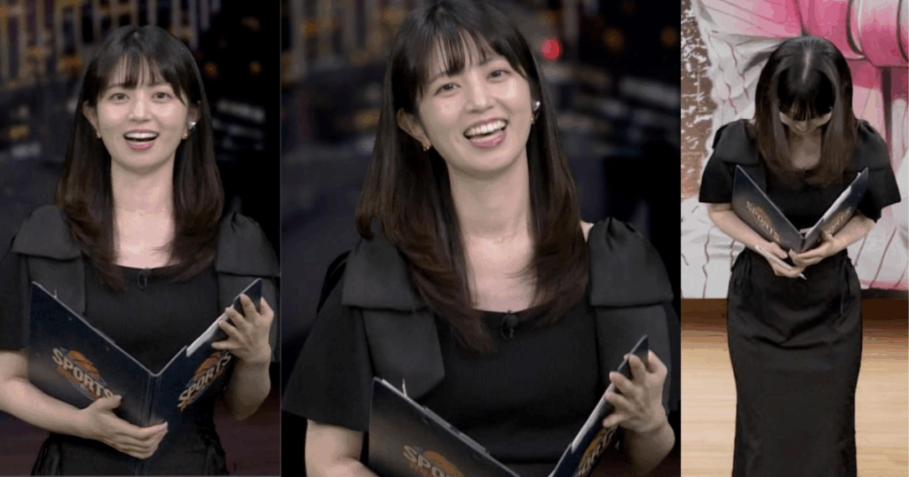 黒ニットがセクシーで可愛すぎる中根舞美アナ