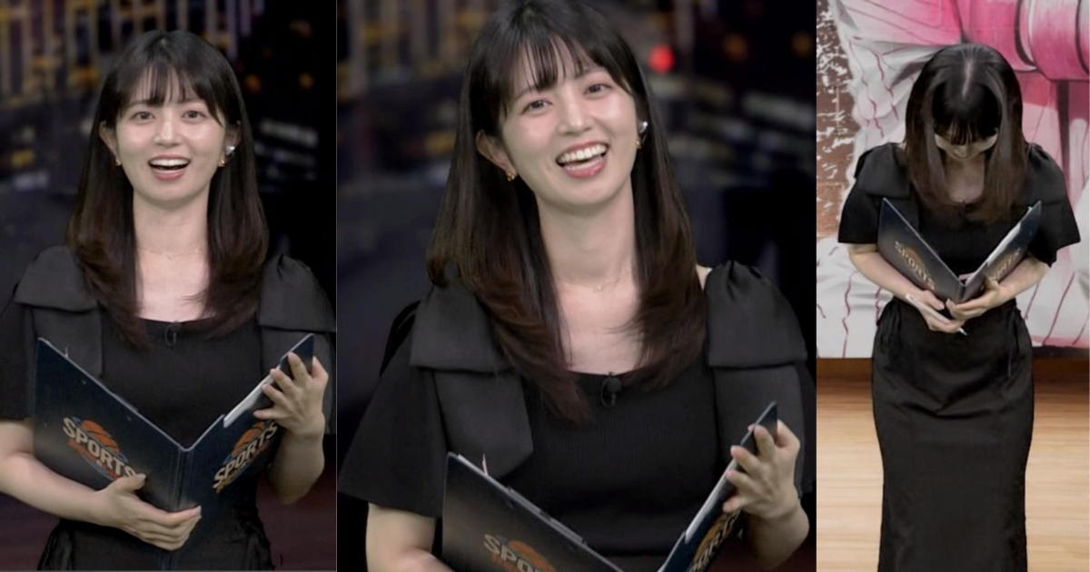 黒ニットがセクシーで可愛すぎる中根舞美アナ