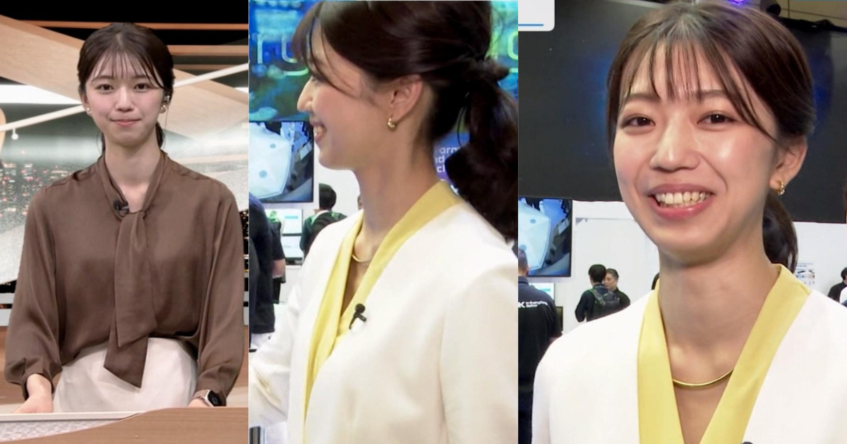 2025年新人の齋藤 陽アナが薄シャツくっきりで胸元スカスカで気になります！