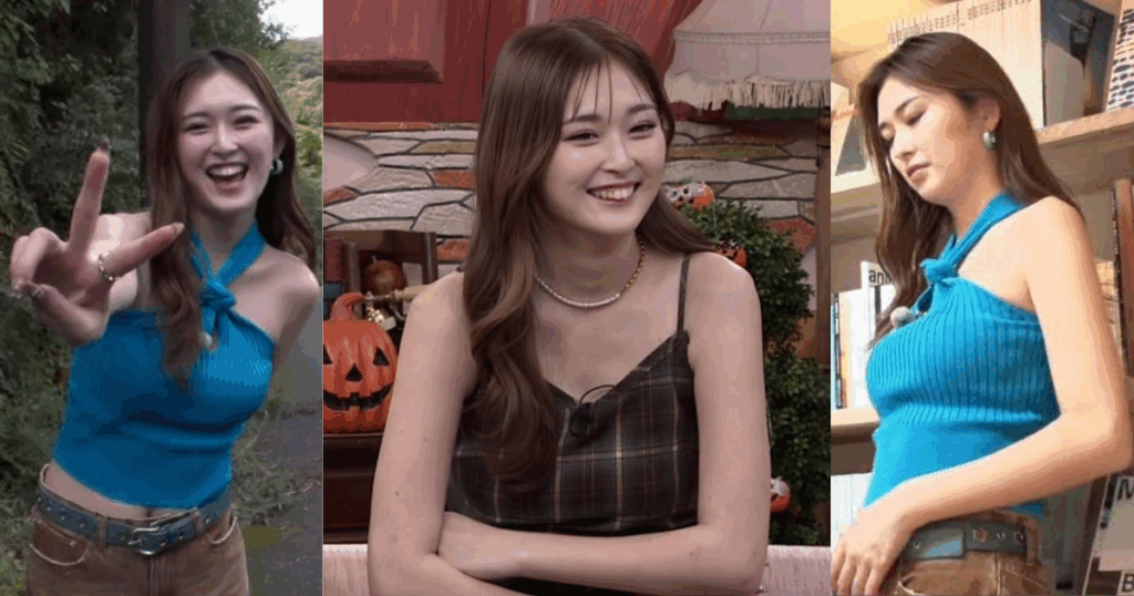 ゆうちゃみのセクシーニットで形も垂れ具合もくっきりで最高に可愛すぎました！