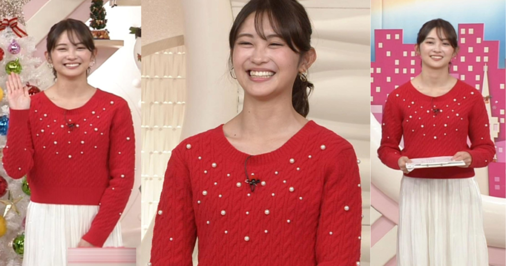 五十嵐にいかアナが赤ニットでくっきり！2025新人アナが初々しくて可愛い！