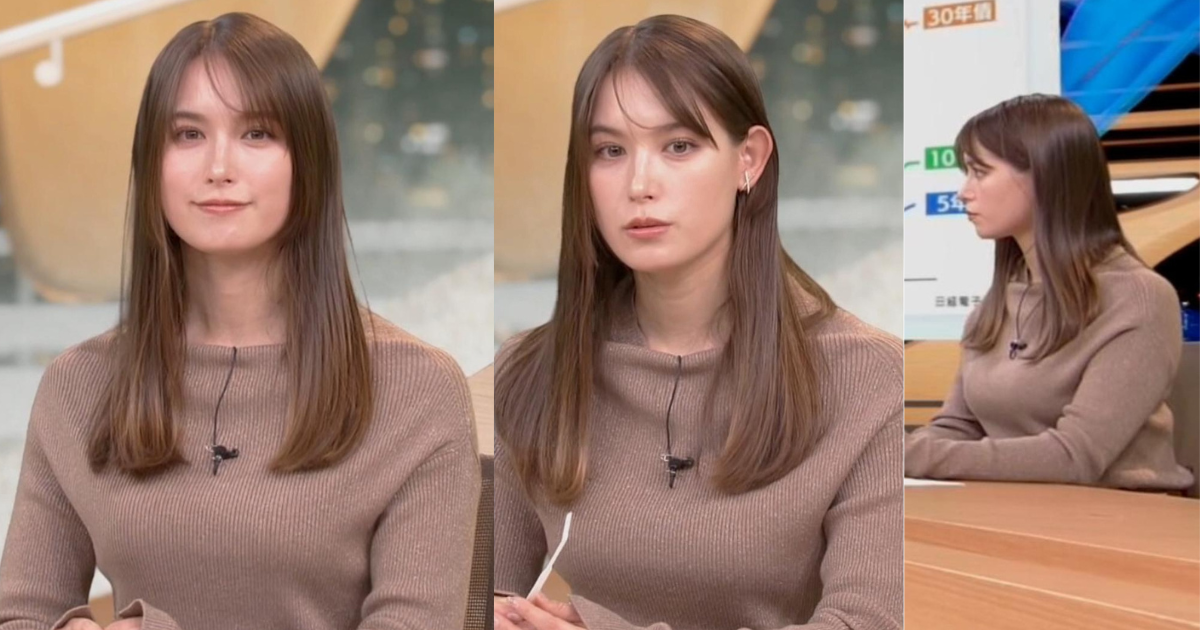 トラウデン直美ちゃんがニットでくっきり！170cm長身鬼スタイルでぴたぴたセクシーで谷間も可愛すぎます！