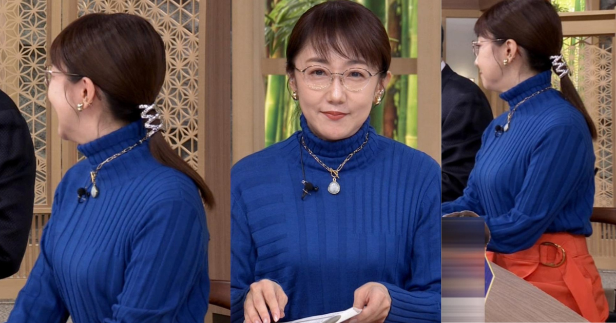 美しくて可愛すぎる美魔女唐橋ユミアナ！形大きさくっきり過ぎるニットで最高でした！