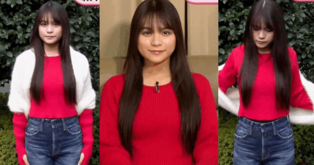 有坂心花ちゃんが可愛すぎる！めちゃくちゃ可愛いニットに生脚美脚でスタイル抜群です！