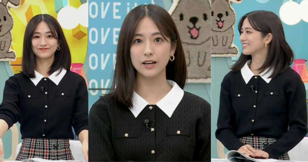 田村真子アナが黒ニットでくっきりで可愛いすぎました！胸チラブラチラお宝も！
