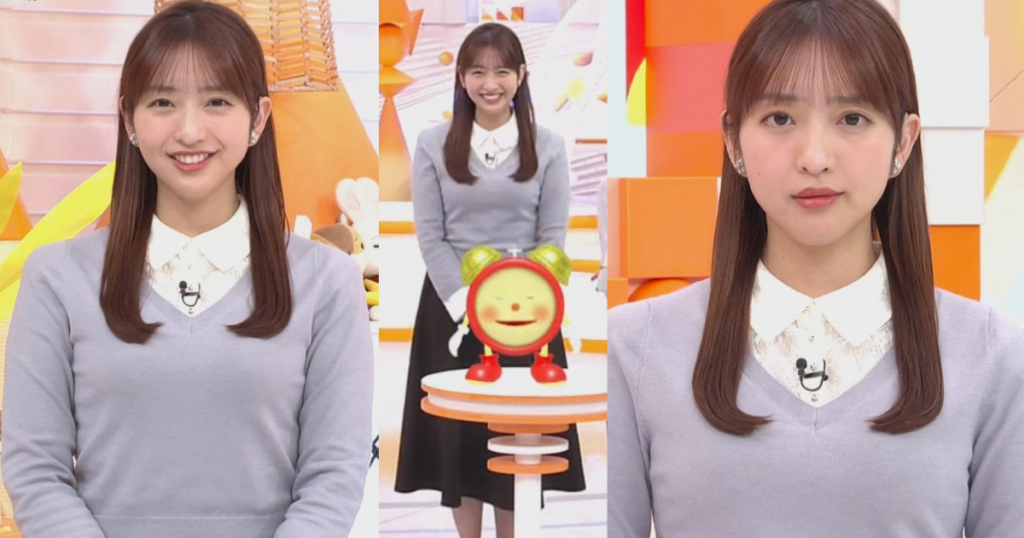 見納めも近い藤本万梨乃アナのぴたぴたボディラインくっきりニット！可愛くてスタイル抜群でも2025年12月末で退社です！