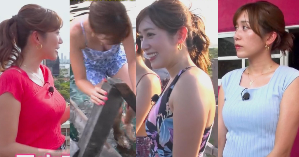 中川安奈アナの水着女神の秘境も前屈みもがっつりタイトなニットでステキ過ぎる！ノースリーブの健康的な感も最高に可愛すぎます！