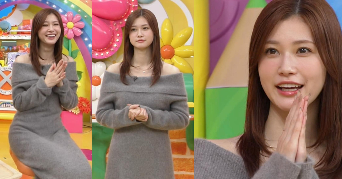 めるるが可愛すぎる！オフショル肩出しで美しくて可愛過ぎて座った腰つきがたまらない！【生見愛瑠】