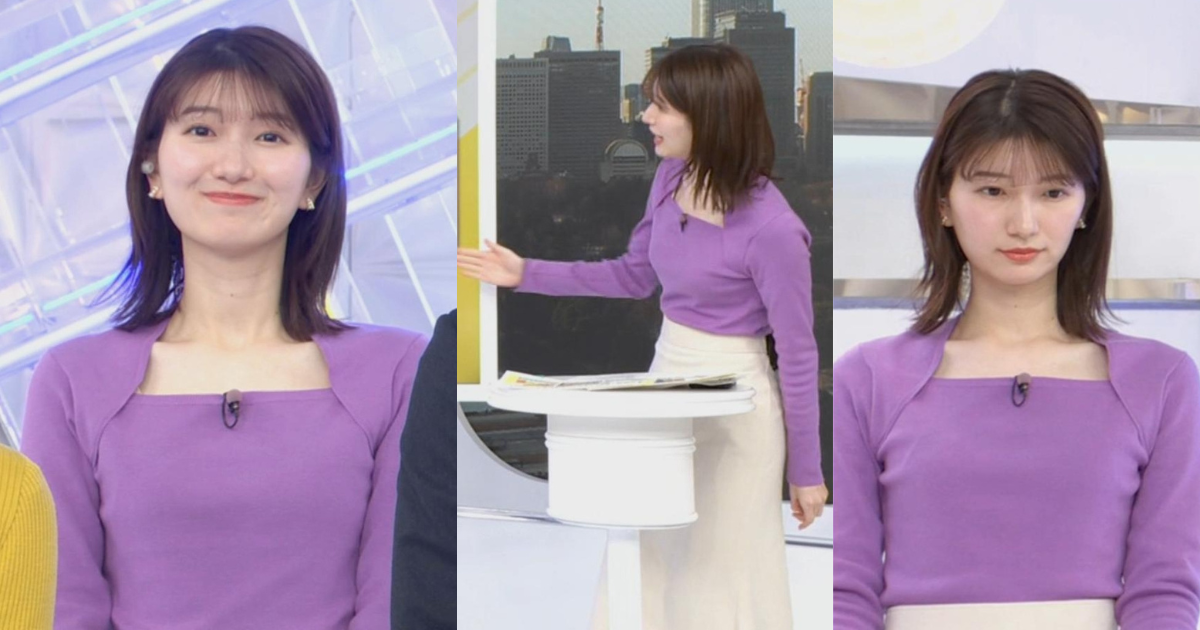 吉村恵里子アナがピタピタニットでくっきり可愛すぎました！長身でスタイル抜群で最高です！