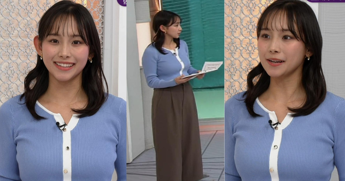 2025新人の可愛すぎる石渡花菜アナが大きさと形くっきりパツパツ！女子大生時代のお宝画像！