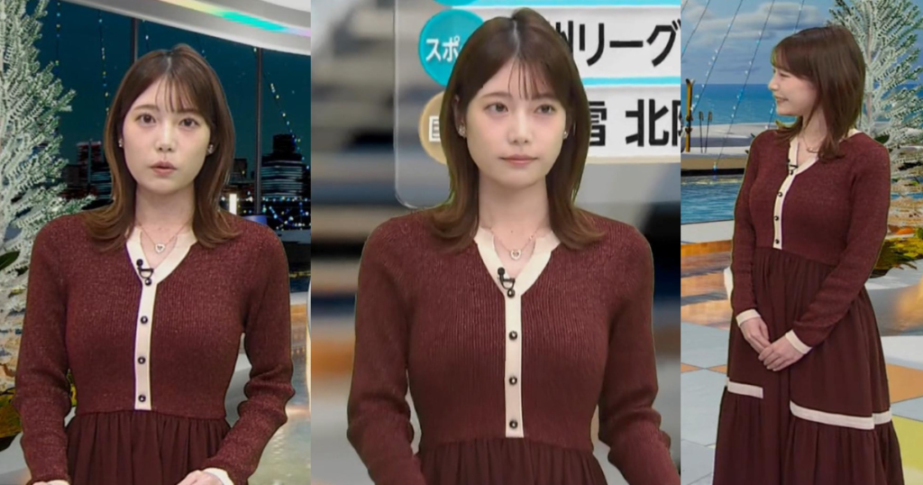 竹俣紅アナのぴたぴた極薄ニットカーディガンが素敵過ぎる！！可愛すぎるのにスタイル抜群で最高です！