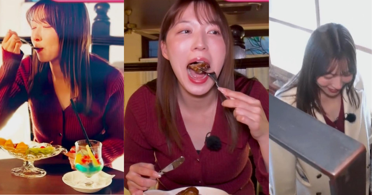 阿部華也子ちゃんのくっきりニットカーディガンの一瞬谷間チラが可愛すぎる！極薄ニットで形も大きさもくっきりで最高です！