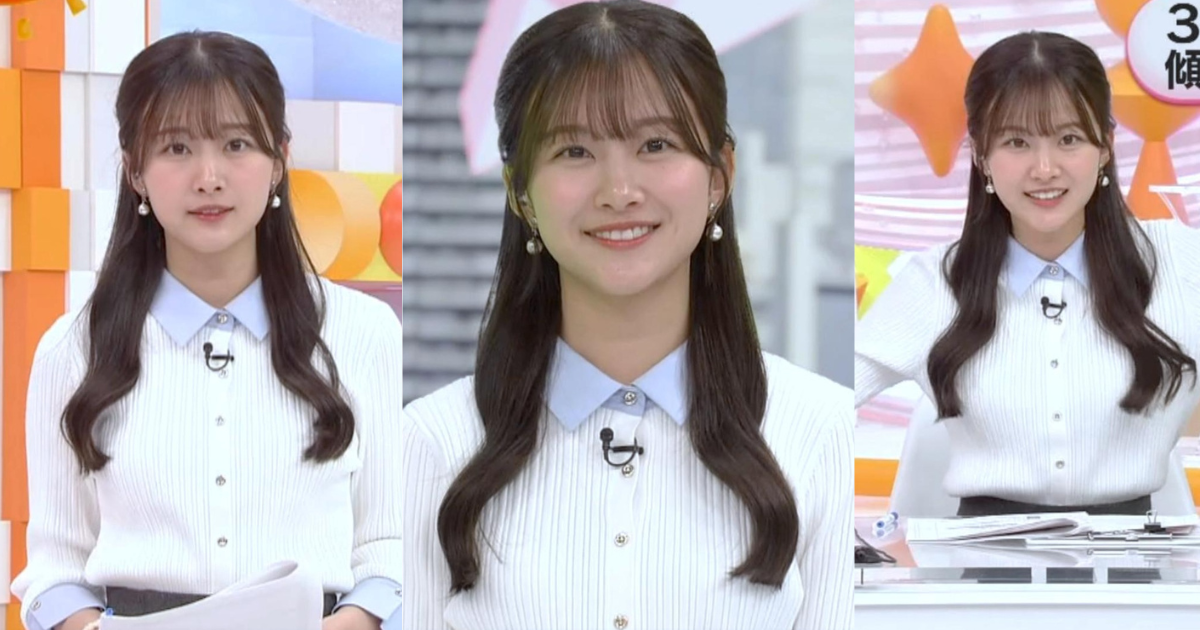 原田葵アナが可愛すぎるニットで形くっきり立体感が最高！スタイル抜群で笑顔も最高の元櫻坂！