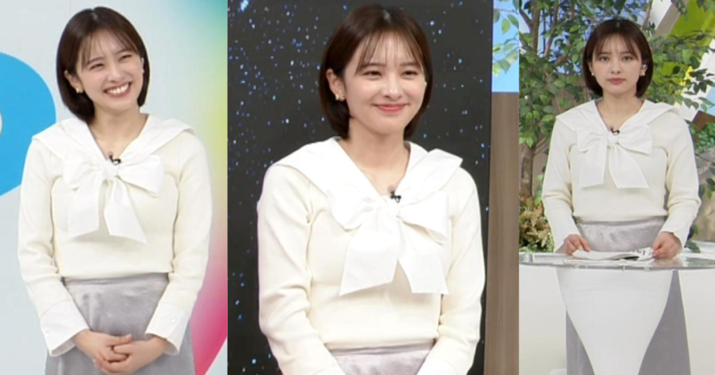 河出奈都美アナがスタイル最強で可愛すぎる！極薄ニットでくっきりこんもりで笑顔が最高です！