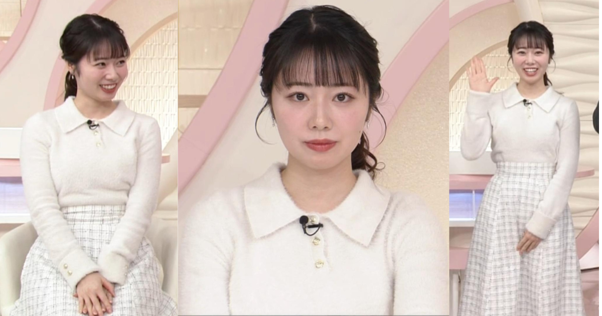 安藤咲良アナがボディラインくっきり極薄ニット！ぴたぴたくっきりニットも可愛すぎます！