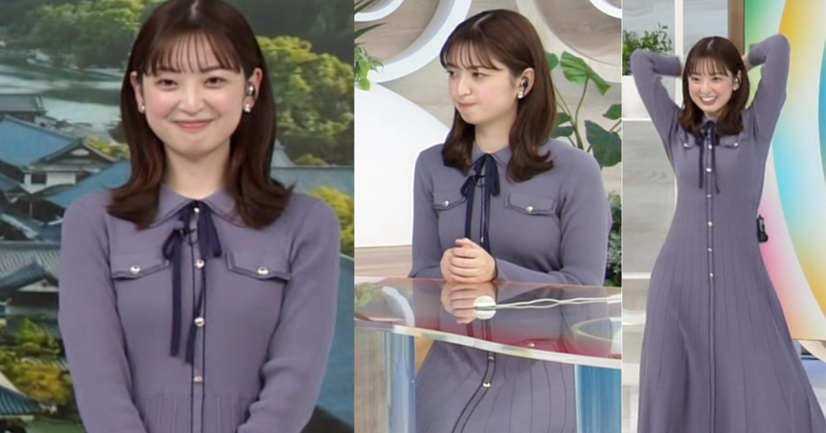 瀧口麻衣アナがぴたぴたニットでくっきり可愛いすぎました！隠し切れないこんもりニットも最高です！