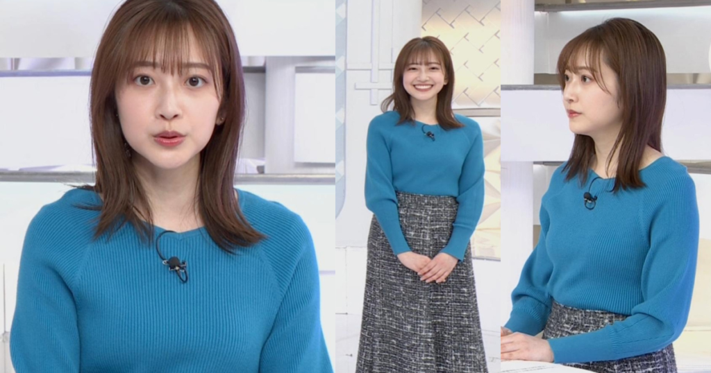 南後杏子アナが可愛すぎるくっきりニット！人気女子アナランキング急上昇で口リ可愛くて最高です！