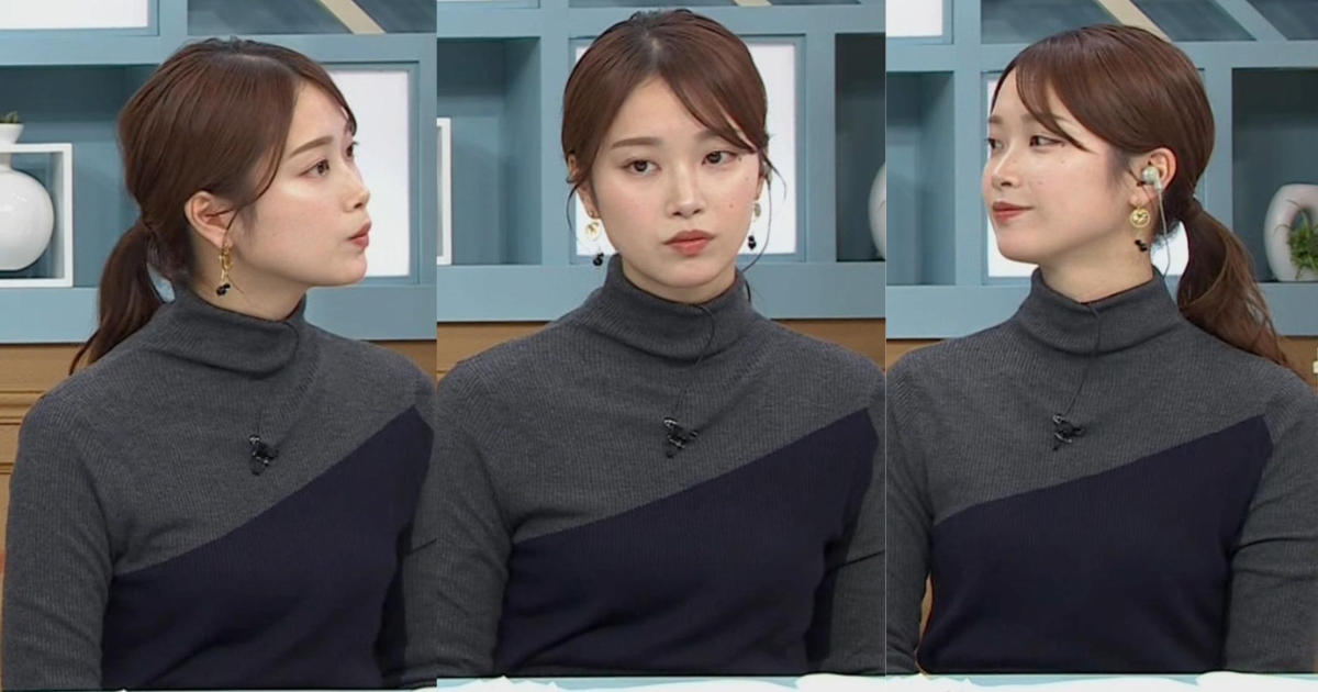 橋本和花子アナが長身でスタイル良すぎで可愛すぎる！ぴたぴた極薄ニットでボディラインくっきりで最高です！