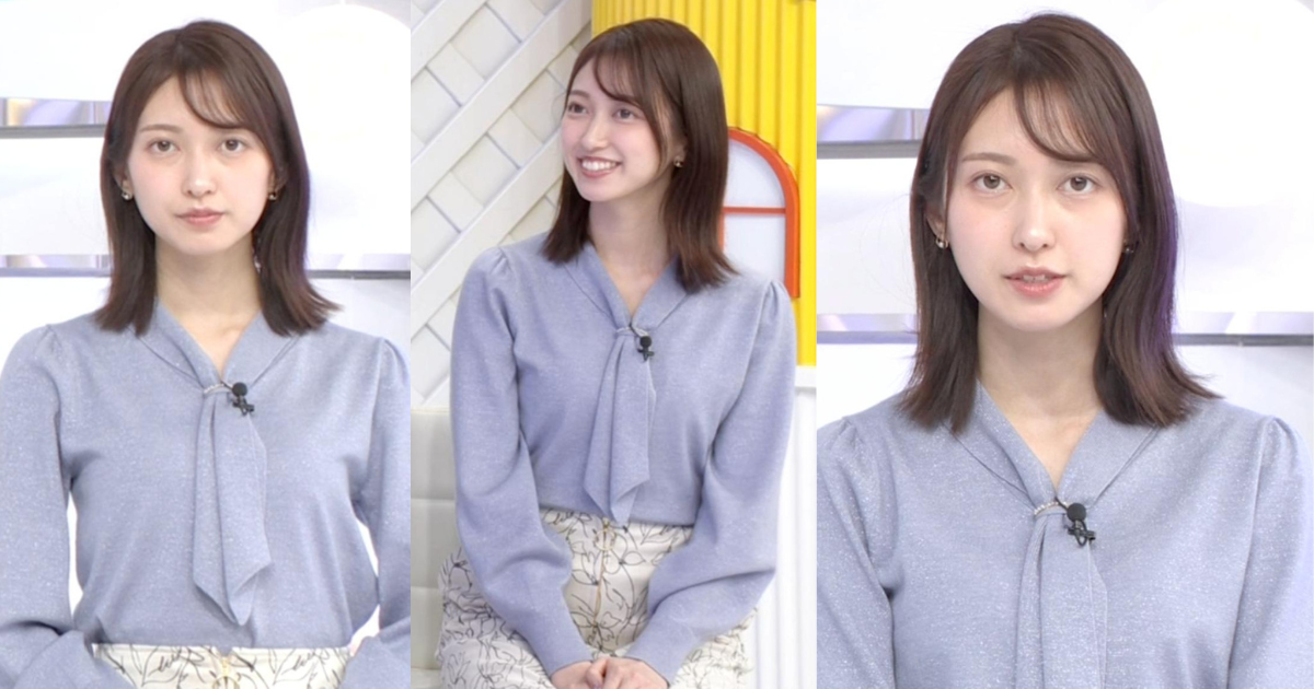 佐々木舞音アナがくっきりニットでこんもりアピールで可愛すぎました！くっきりピタピタニットに谷間チラにブラチラお宝も最高です！