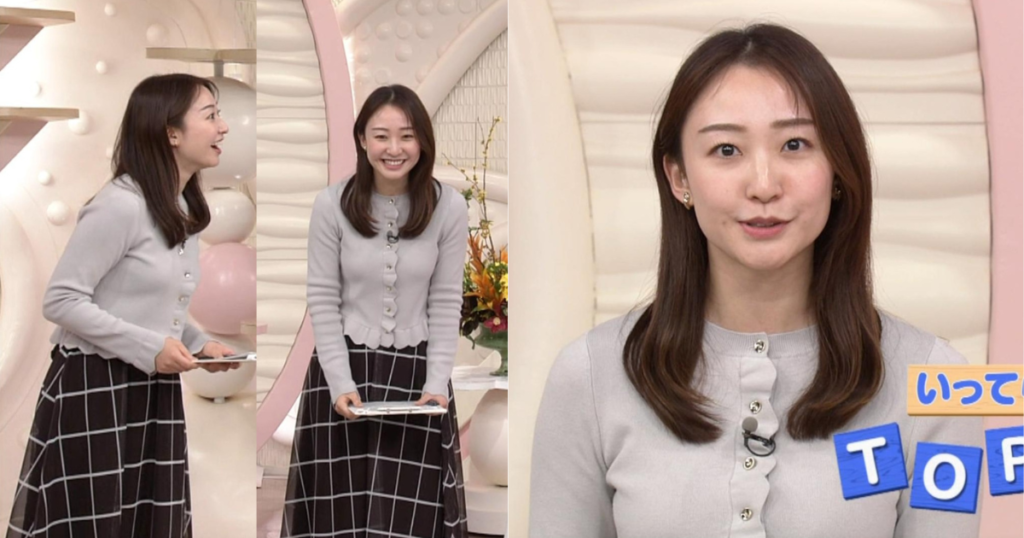 杉原凛アナが可愛い！長身でスタイル抜群でニットもエプロンニットも素敵過ぎます