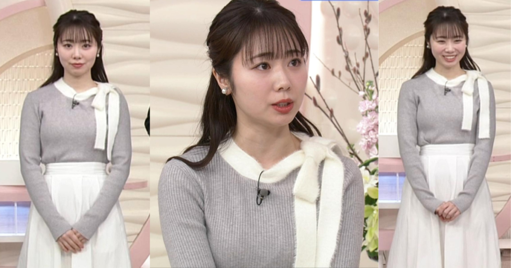 安藤咲良アナが魅惑のラインくっきりタイトなニット！タイトなくっきりニットも可愛すぎます！