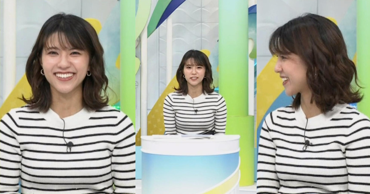 タイトなニットでくっきりだった御手洗菜々アナ！可愛さと綺麗さがあってニットで曲線美良すぎアピール！