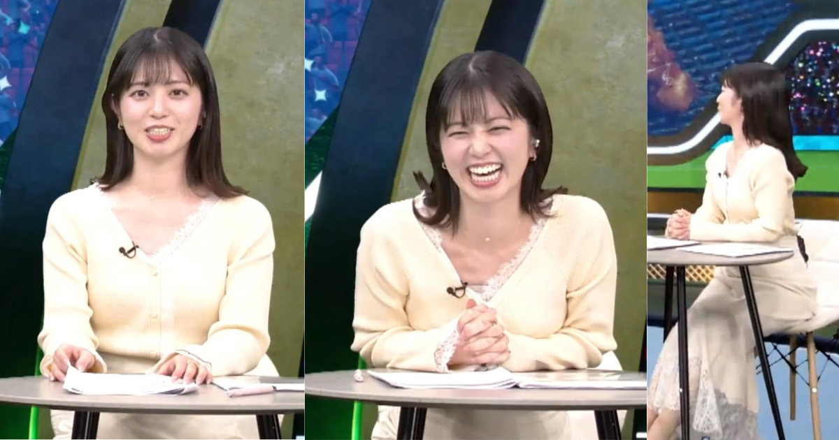 中根舞美アナがアイドル並みに可愛くて最高！くっきりニットで笑顔が可愛すぎます！