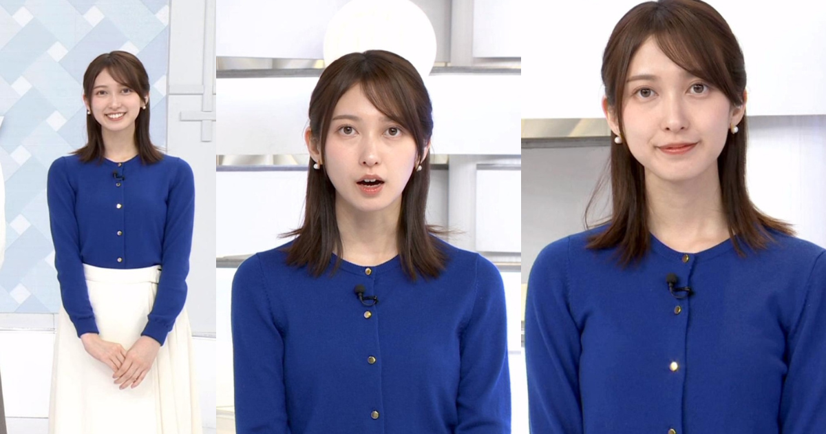 佐々木舞音アナがスタイル良すぎで可愛すぎ！くっきりニットに谷間チラで形も笑顔も最高です！