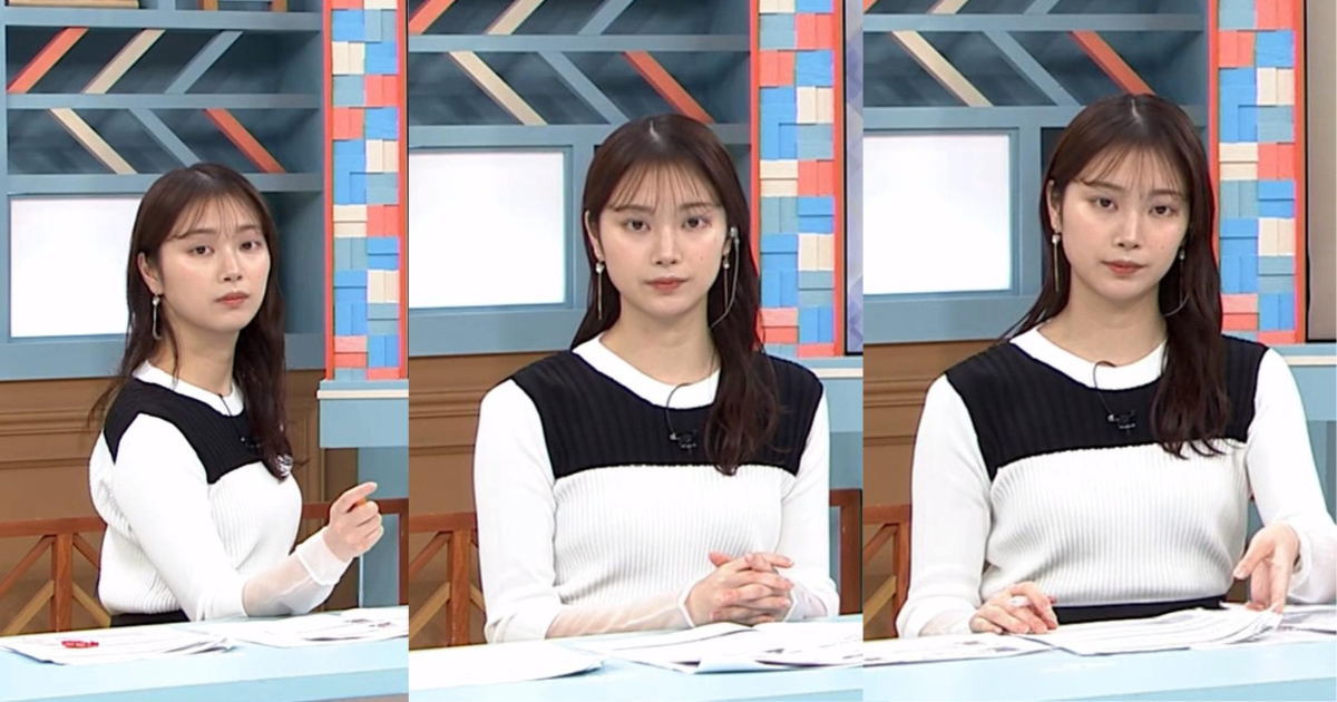 橋本和花子アナが長身でスタイル良すぎで可愛すぎる！ボディラインくっきりニットで最高です！
