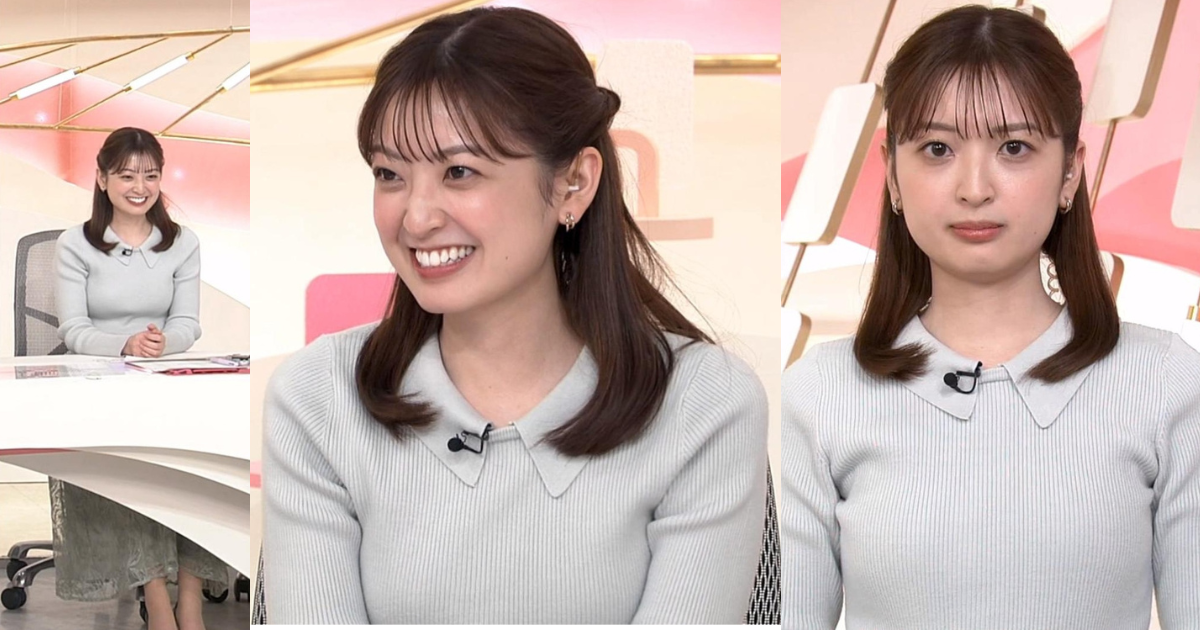 瀧口麻衣アナがタイトなニットでくっきり可愛いすぎました！隠し切れないステキな立体感あふれるニットも最高です！