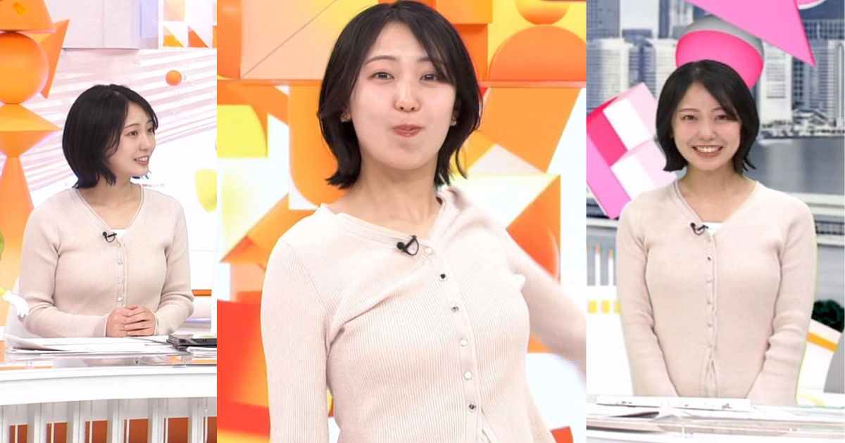 高崎春アナが可愛すぎる！くっきりニットで実はスタイル抜群！ボブになって可愛さ倍増です！