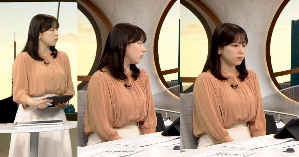 古旗笑佳アナの厚みが素敵な横アングルのステキな立体感が最高すぎます！躍動感あふれる揺れ揺れにベリーショートでも可愛いすぎる！