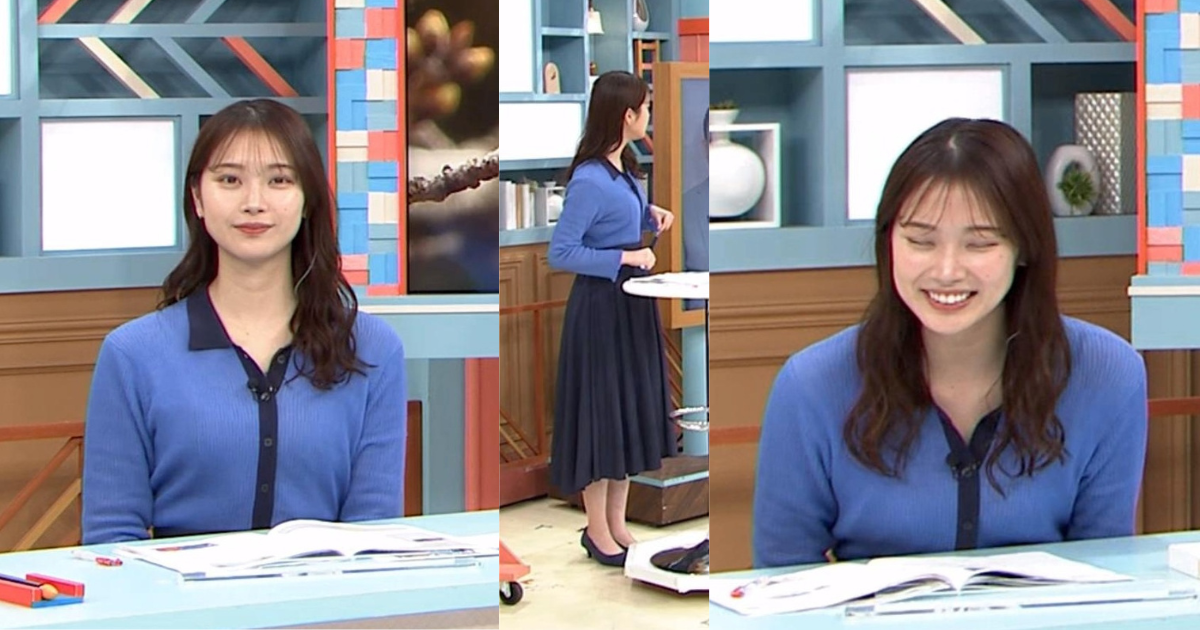 橋本和花子アナが長身でスタイル良すぎで可愛すぎる！ボディラインくっきりニットで最高です！