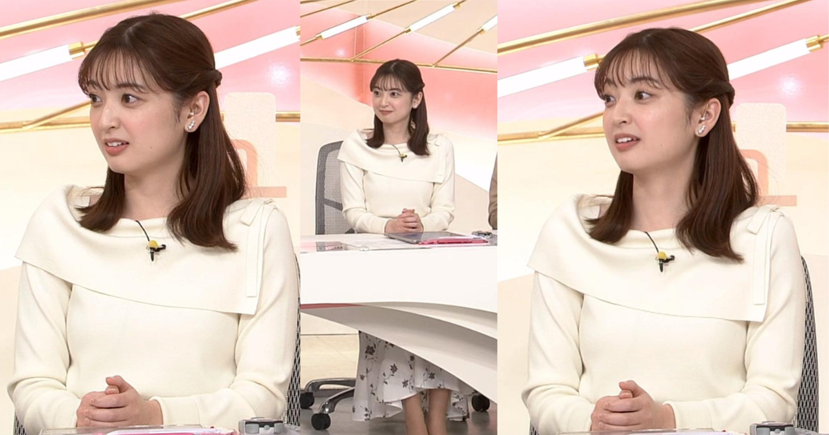 瀧口麻衣アナがタイトなニットでくっきり可愛いすぎました！隠し切れないステキな立体感あふれるニットも最高です！