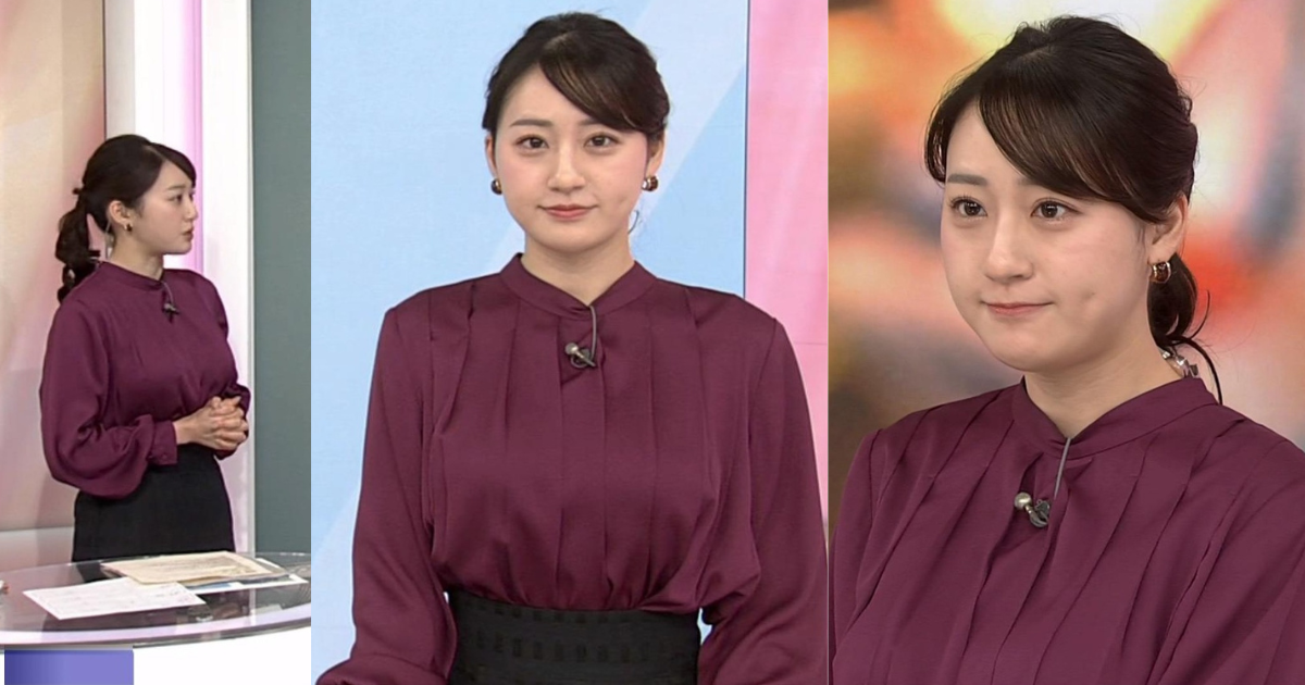 大谷舞風アナが可愛くてスタイル良すぎる！ニットでも何でも着ても立体感がくっきりして朝から最高です！