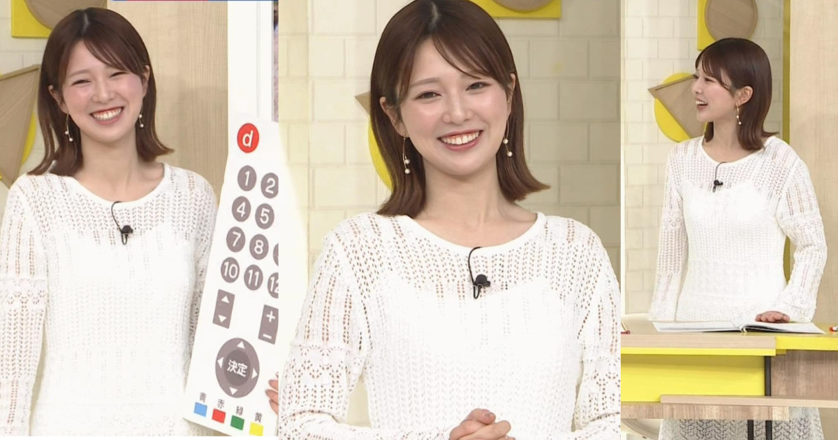 シューイチ初登場の黒田みゆアナの笑顔が可愛すぎる！タイトなニット魅惑のラインくっきりに二の腕でデコルテも美しすぎます！