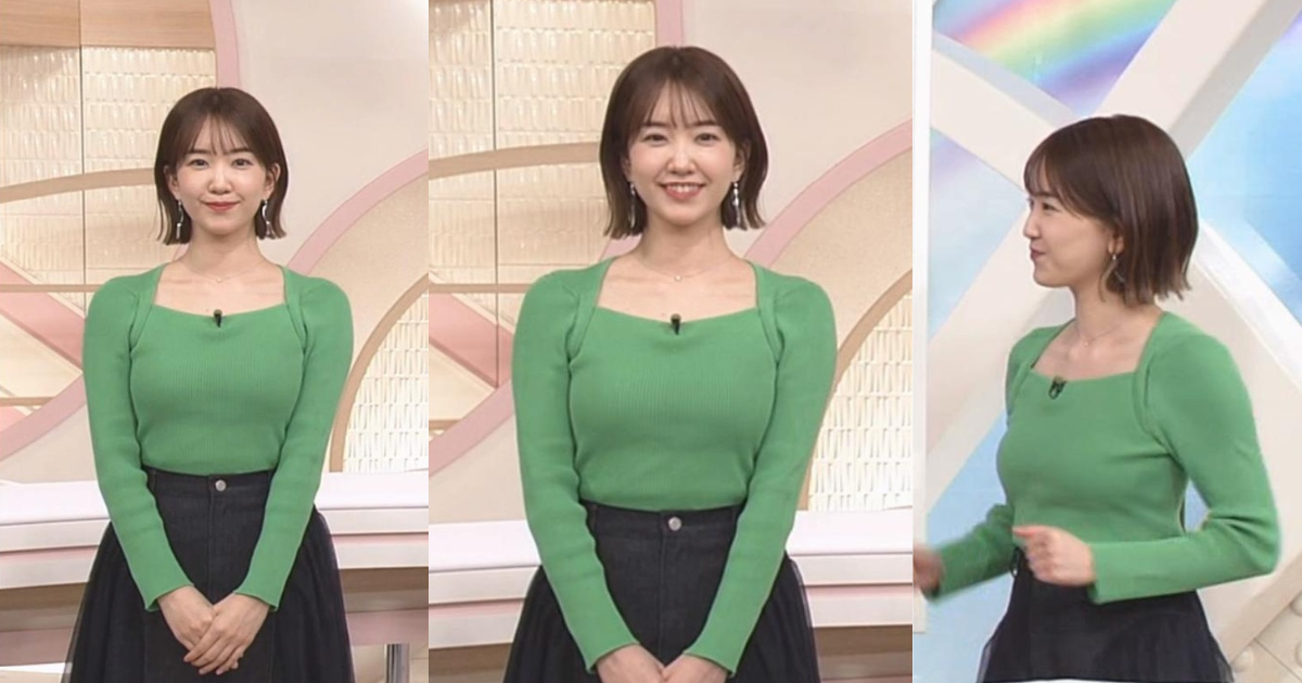 中西希キャスターが長身でスタイル良すぎて素敵過ぎる！タイトくっきりニットが可愛すぎてお天気が話に入って来ません！