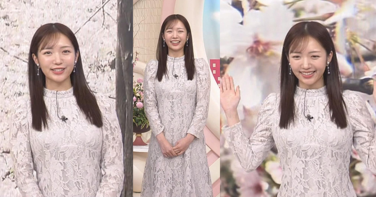 刈川くるみキャスターが谷間チラあいさつでスタイル抜群で可愛すぎる！隠し切れない立体感とタイトで曲線美が美しいニット！