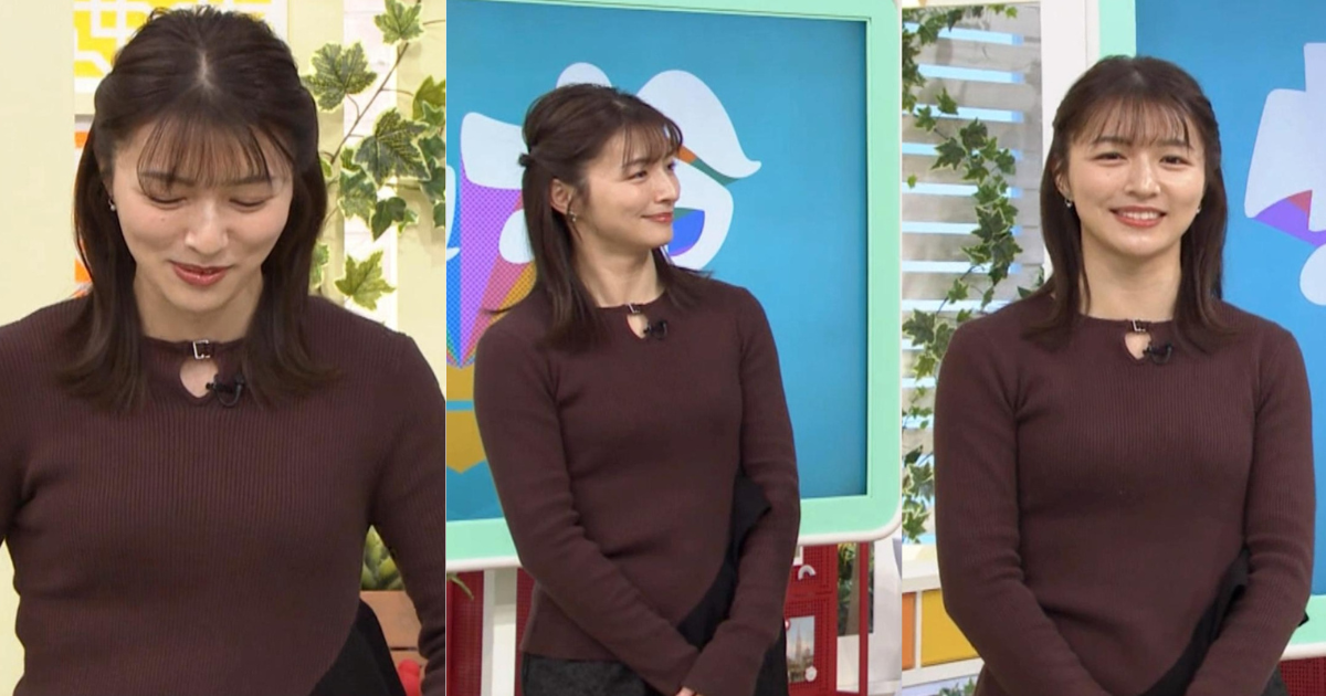 清水麻椰アナがスタイル抜群でかわいい！くっきりニットで魅力的過ぎて可愛すぎます