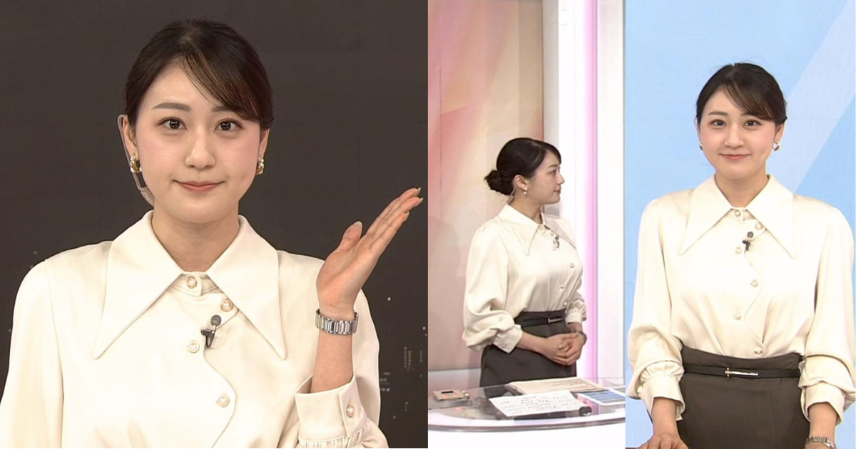 大谷舞風アナが可愛くてスタイル良すぎる！ニットでも何でも着ても立体感くっきりで朝から最高です！