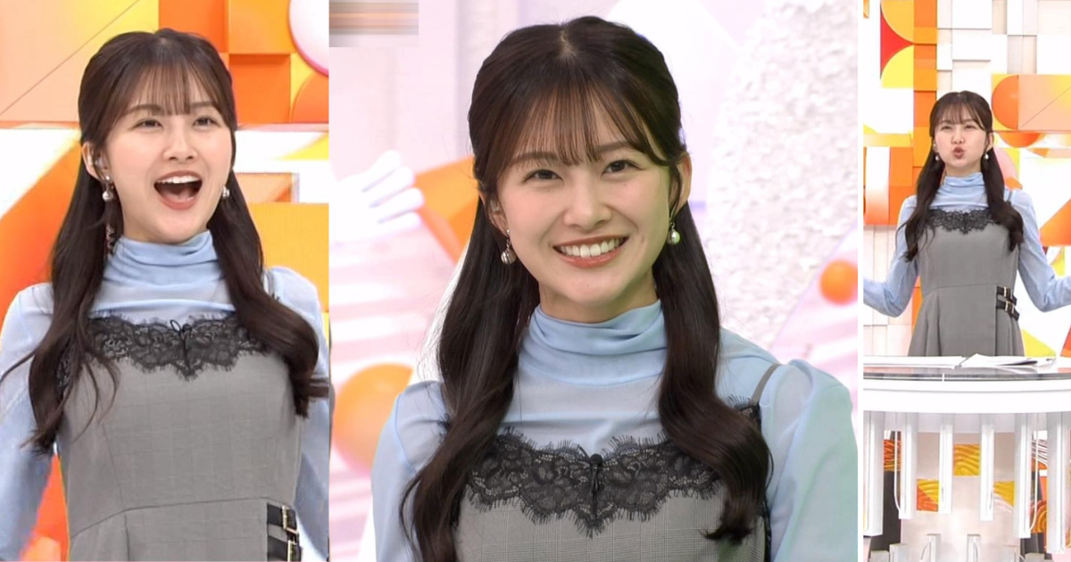 原田葵アナが可愛すぎるニットで形くっきり立体感が最高！スタイル抜群で笑顔も最高の元櫻坂！